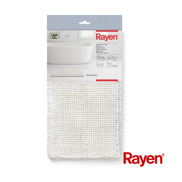 Balts vannas istabas paklājiņš 50x80 cm – Rayen-image-4