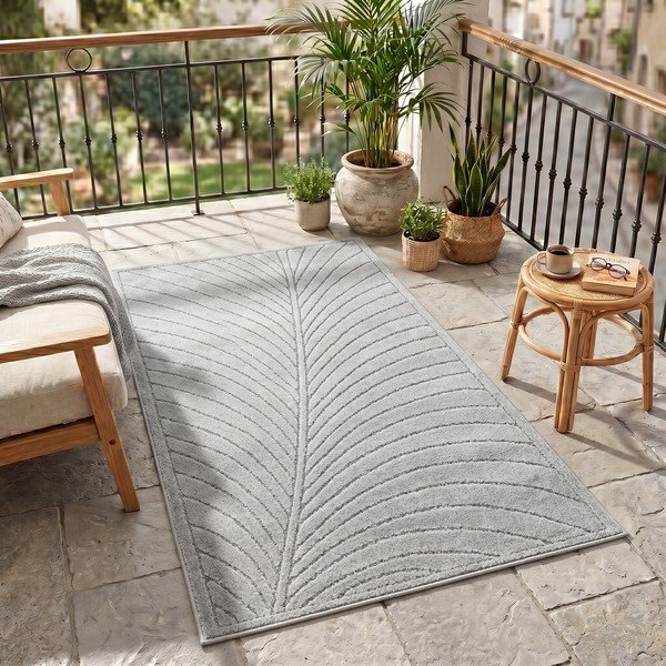 Sudraba krāsas iekštelpu un āra paklājs 80x150 cm Nova 1204 – Ayyildiz Carpets-image-1