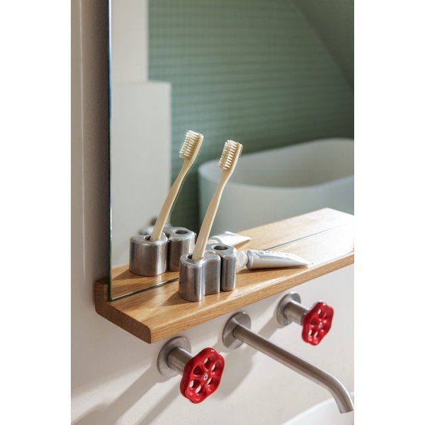 Sienas spogulis ar plauktu ar masīvkoka rāmi 50x75 cm Lun – noo.ma-image-2