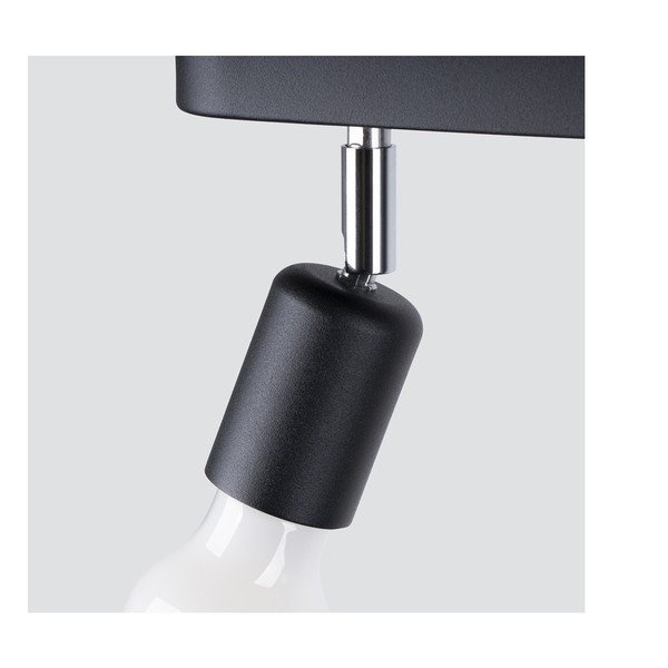 Melna metāla griestu lampa ø 6 cm Brando – Sollux-image-3