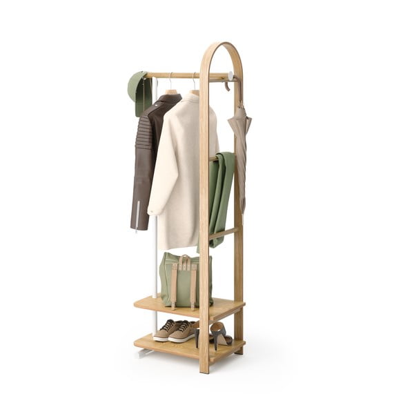 Dabīga toņa oša masīvkoka priekšnama iekārta 37x167x54 cm Bellwood – Umbra-image-4