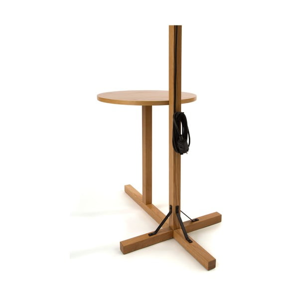 Balta stāvlampa ar koka rāmi Woodman Floor-image-4