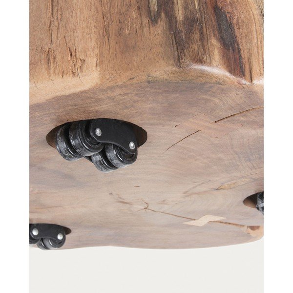 Dabīga toņa akācijas masīvkoka apaļš žurnālgaldiņš 60x65 cm Essi – Kave Home-image-2