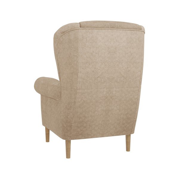 Gaiši brūns atpūtas krēsls ar atzveltni Swan – Ropez-image-2