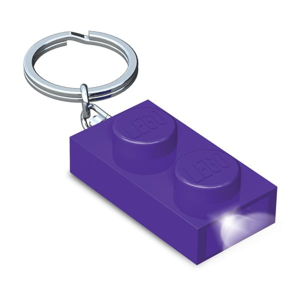 Violeta LED LEGO® atslēgu piekariņš