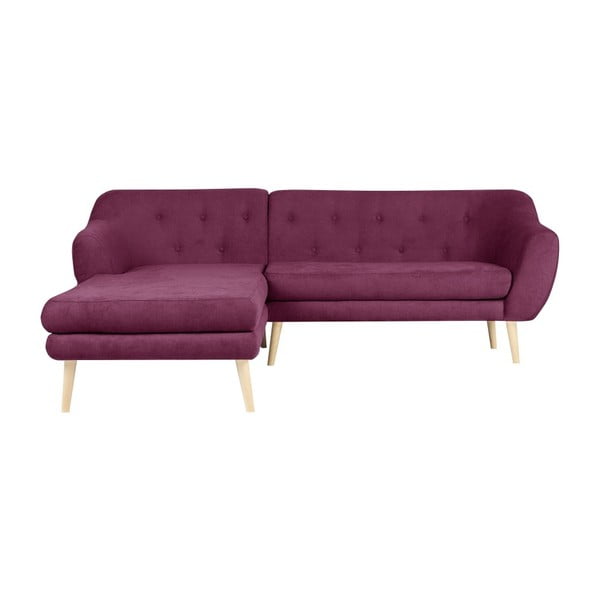 Violets trīsvietīgs dīvāns ar kreiso stūri Mazzini Sofas Sicile