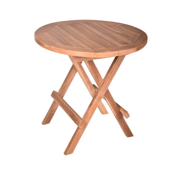 Tīkkoka masīvkoka apaļš dārza sānu galdiņš ø 50 cm Mitan – Garden Pleasure