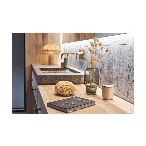 Dabīga toņa LED galda lampa no rotangpalmas (augstums 32 cm) – Villa Collection-image-3