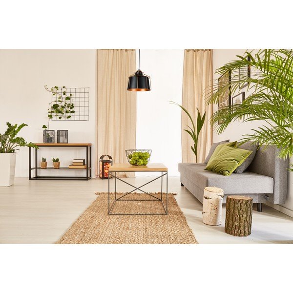 Melna piekaramā lampa ar metāla abažūru ø 32 cm Goa – GTV-image-1