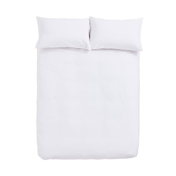 Balta divvietīga kokvilnas gultas veļa 200x200 cm – Bianca