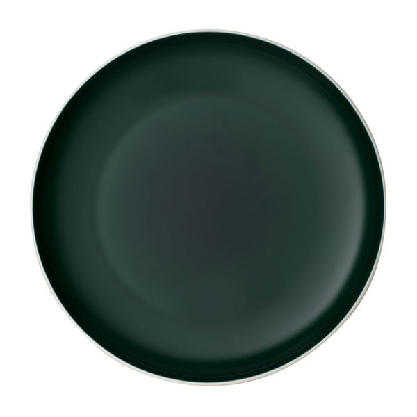 Balts un zaļš porcelāna šķīvis Villeroy & Boch Uni, ⌀ 24 cm