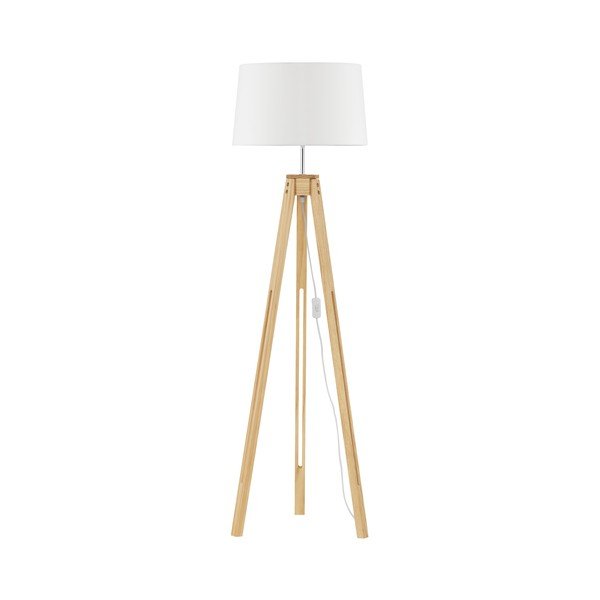 Balta/dabīga toņa stāvlampa (augstums 145 cm) Leroy – Nova Luce