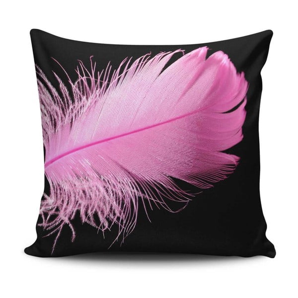 Spilvens ar pildījumu Gravel Pink Feather, 42 x 42 cm