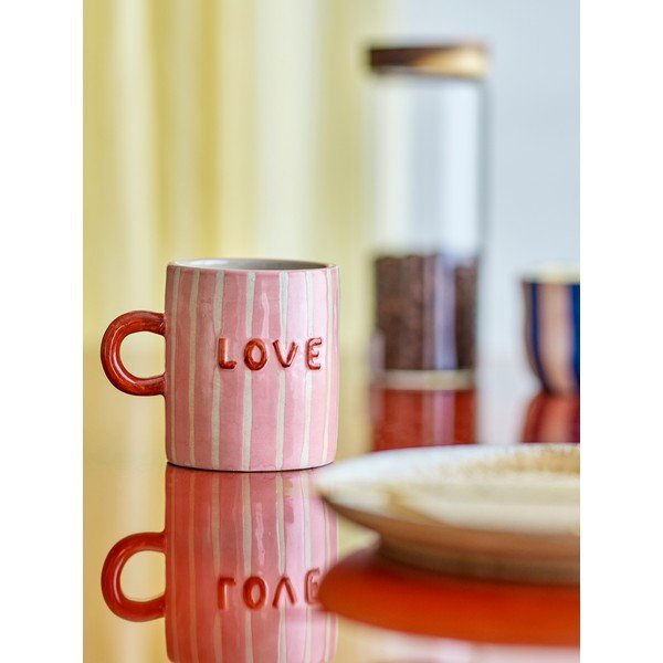 Rozā keramikas krūze 325 ml Cherish – Bloomingville-image-2