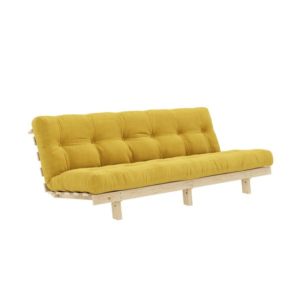 Dzeltens velveta dīvāns 200 cm Lean – Karup Design-image-3