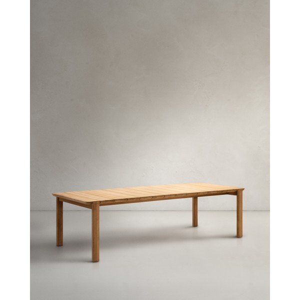 Tīkkoka masīvkoka dārza ēdamgalds 102x220 cm Icaro – Kave Home-image-4