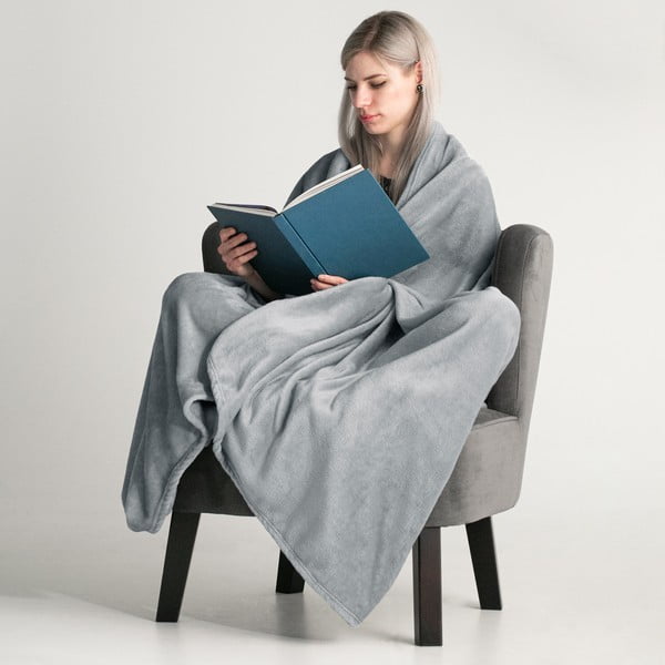 Gaiši pelēka mikrošķiedras sega DecoKing Mic, 160 x 210 cm-image-1