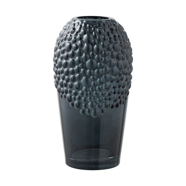 Tumši pelēka stikla vāze (augstums 25 cm) – House Nordic