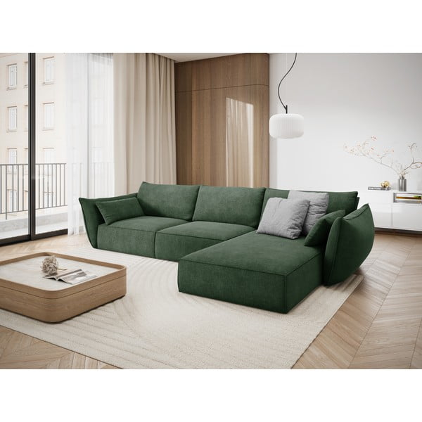 Tumši zaļš stūra dīvāns (labais stūris) Vanda – Mazzini Sofas-image-1