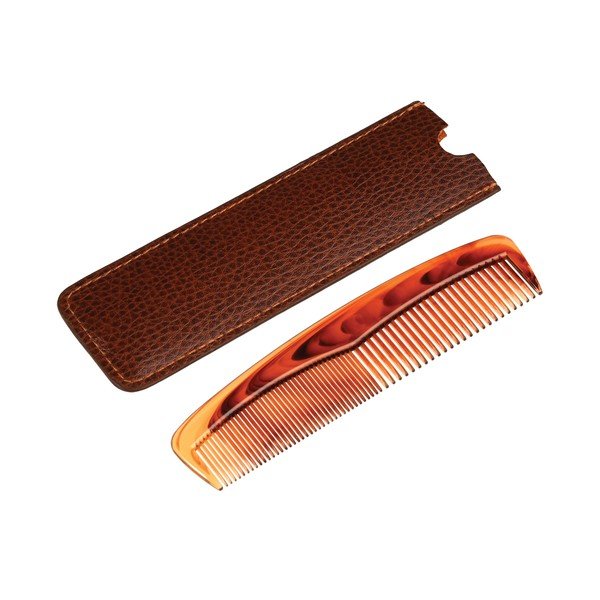 Rex London Modern Man ķemme kožotā futrālī-image-2