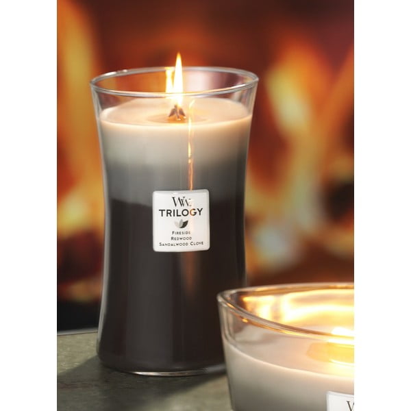 Aromātiskā svece WoodWick Warm Wood, degšanas laiks 110 stundas-image-1