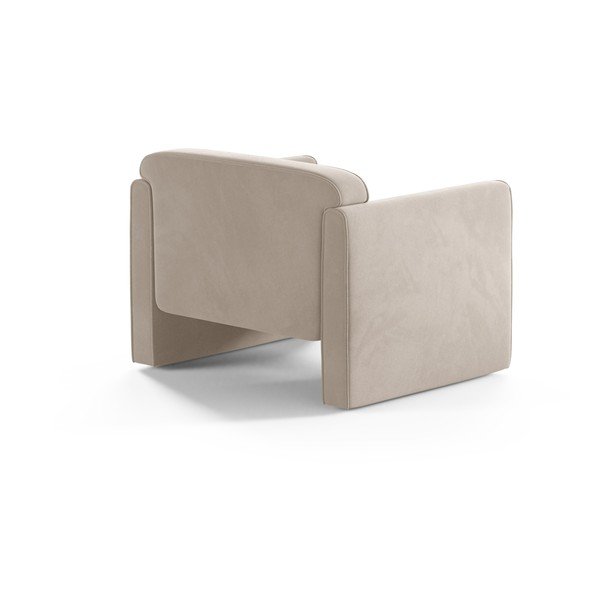 Bēšs samta atpūtas krēsls Abby – Micadoni -image-2