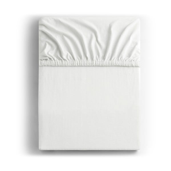 Balts trikotāžas palags ar gumiju 180x200 cm Amber – DecoKing