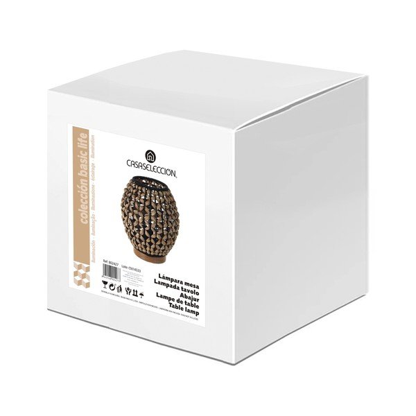Melna/dabīga toņa galda lampa (augstums 23 cm) Natural Way – Casa Selección-image-3