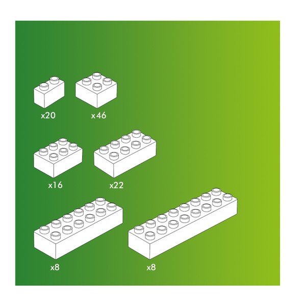 Rotaļu klucīšu komplekts Hubelino Snow, 120 gab.-image-1