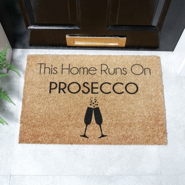 Kokosšķiedras kājslauķis 40x60 cm This Home Runs On Prosecco – Artsy Doormats-image-2