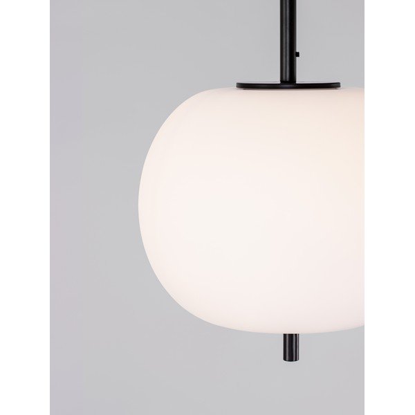 Balta/melna stikla piekaramā lampa ø 30 cm Lato – Nova Luce-image-1