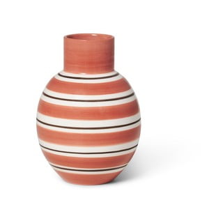 Rozā un balta keramikas vāze Kähler Design Nuovo, augstums 14,5 cm