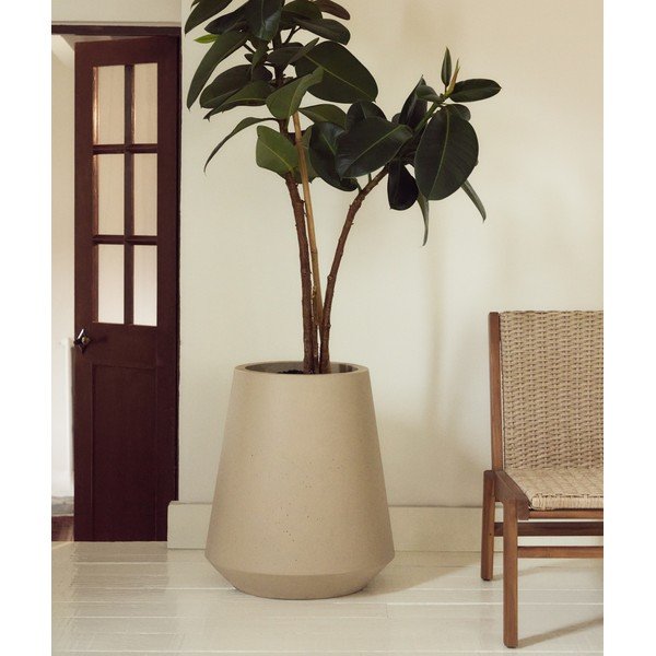 Betona puķu poda apvalks ø 50 cm Calun – Kave Home-image-1