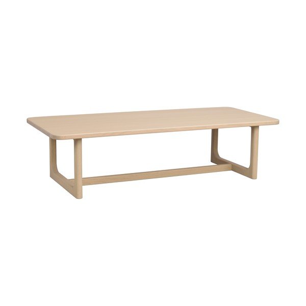 Gaiša dabīga toņa žurnālgaldiņš ar ozolkoka imitācijas galda virsmu 70x160 cm Driscoll – Rowico