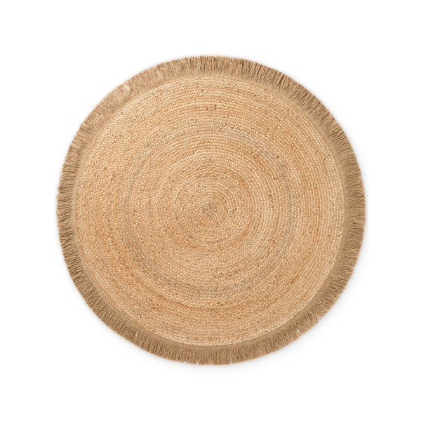 Dabīga toņa divpusējs/ar rokām darināts džutas apaļš paklājs ø 150 cm Nuru – Hanse Home