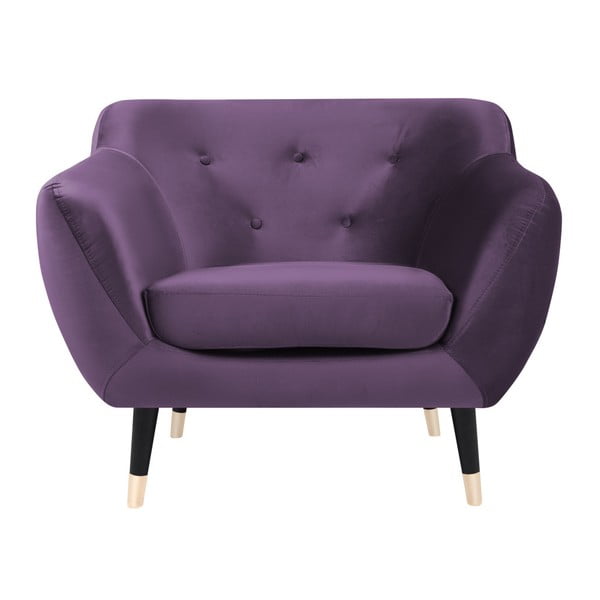 Violets krēsls ar melnām kājām Mazzini Sofas Amelie