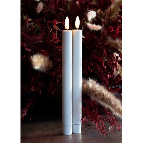 LED svece (2 gab.) (augstums 25 cm) Sille Tall Rechargeable – Sirius-image-1