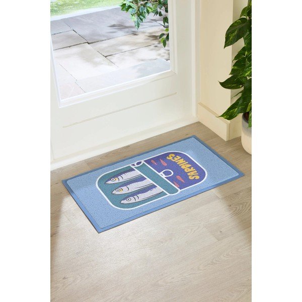 Pārstrādātas plastmasas kājslauķis 40x70 cm Sardine Tin – Artsy Doormats-image-2
