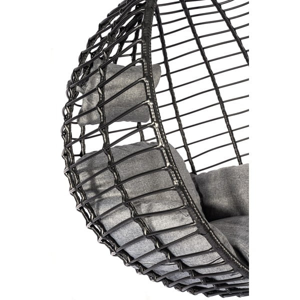 Melns piekarināms atzveltnes krēsls no mākslīgās rotangpalmas Bonami Selection Mila-image-4