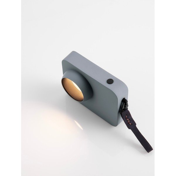 Dūmakaini zila metāla LED galda lampa ar regulējamu spilgtumu (augstums 11 cm) Kedros – Nova Luce-image-4