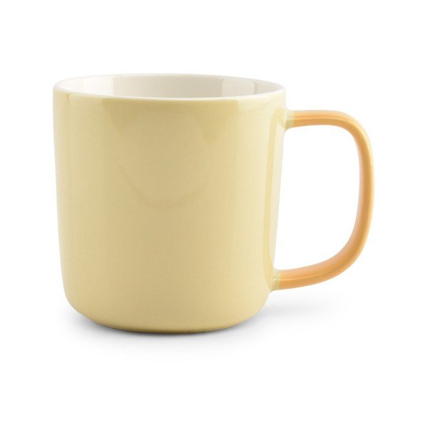 Gaiši dzeltena krūze no sintētiskā kaula porcelāna 370 ml Mae – ONA