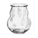 Balta stikla rokām darināta vāze (augstums 22 cm) Dam – noo.ma