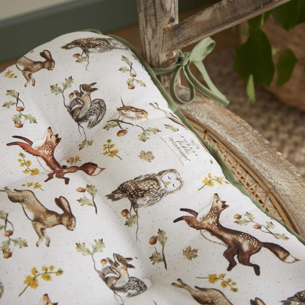 Kokvilnas sēdekļa spilvens 36x34 cm Forest Fable – Cooksmart ®-image-2