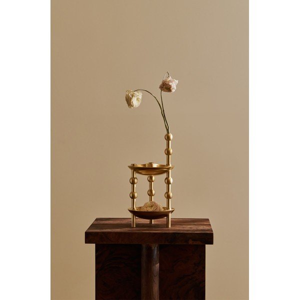 Misiņa krāsas metāla vāze (augstums 10 cm) Nagel – STOFF Nagel-image-1
