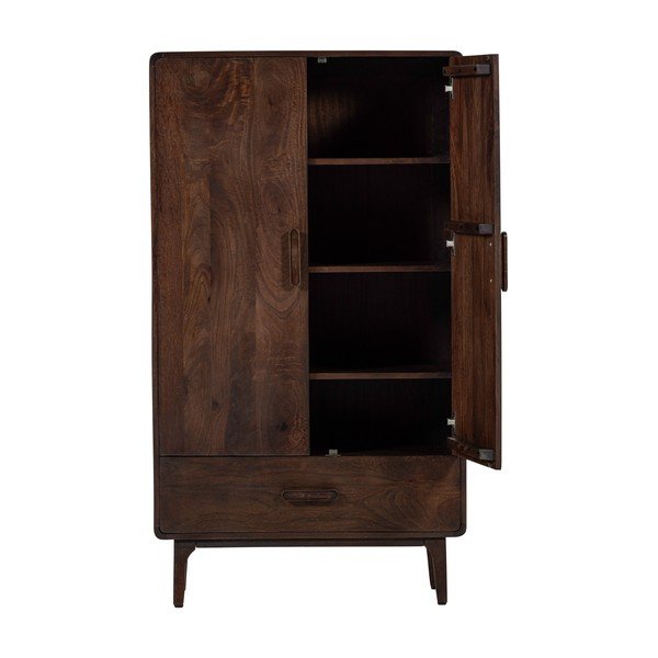 Tumša dabīga toņa mango masīvkoka skapītis 85x150x35 cm Liya – WOOOD-image-3