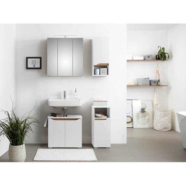 Balts zems/piekarams skapītis bez izlietnes 60x53 cm Set 857 – Pelipal-image-1