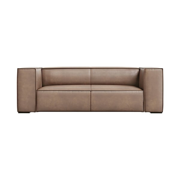 Gaiši brūns ādas dīvāns 212 cm Madame – Windsor & Co Sofas