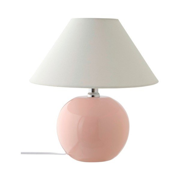Gaiši rozā/krēmkrāsas keramikas galda lampa (augstums 29 cm) Karamell – Jotex
