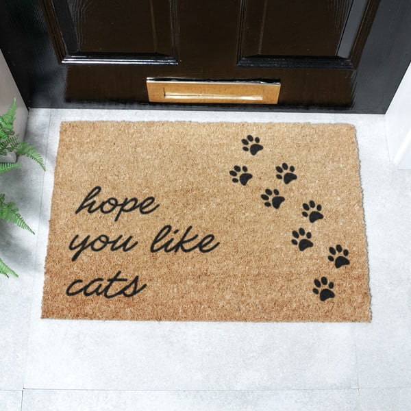 Kokosšķiedras kājslauķis 40x60 cm Hope You Like Cats – Artsy Doormats-image-2
