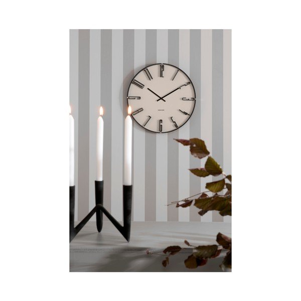 Balts sienas pulkstenis Karlsson Sentient, ⌀ 40 cm-image-2
